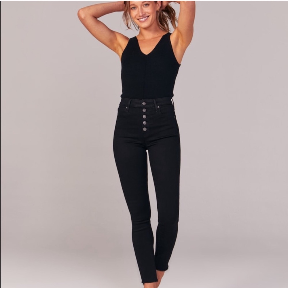 Abercrombie & Fitch High-Rise Black Skinny Jeans